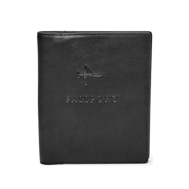 Fossil Geschenk für Männer Reisepassetui, 100% Leder Reisepassetui schwarz 11,43 cm x 1,27 cm B x 13,97 cm H MLG0358001 im Sale